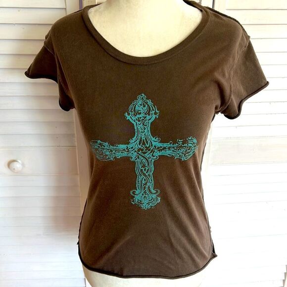 Virgins Saints & Sinners Cross T-Shirt - Picture 1 of 3